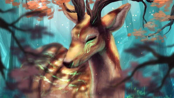 Северный олень арт