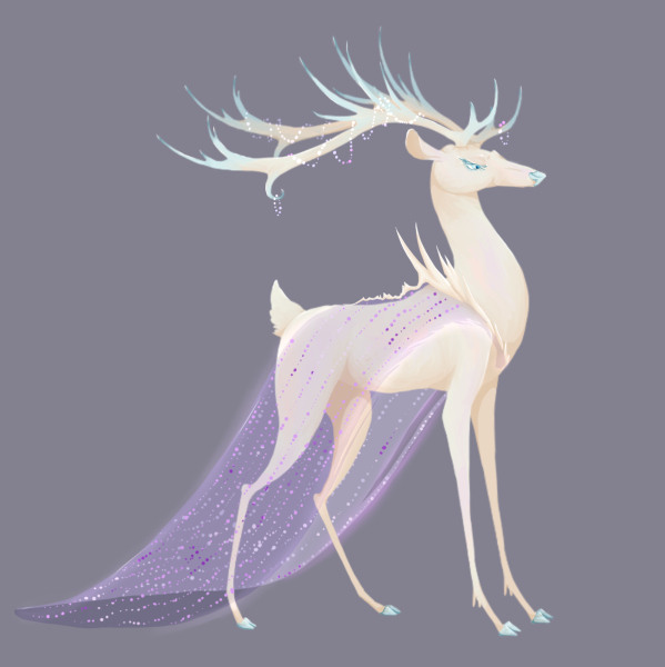 Белый олень арт