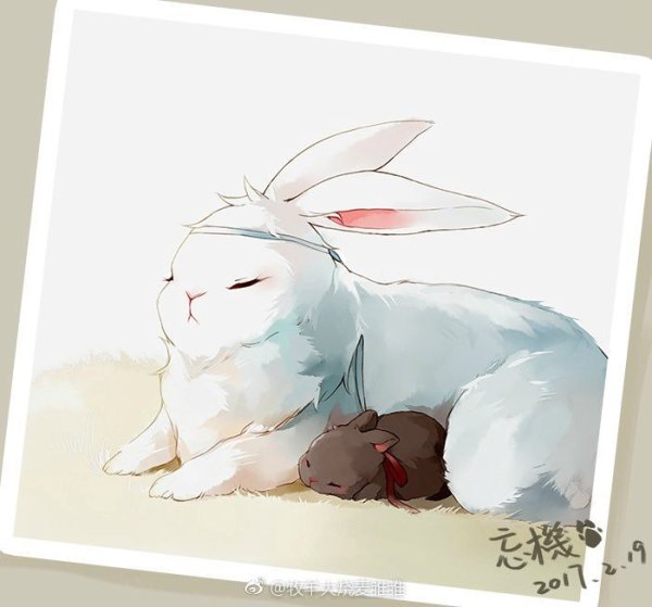 Милые кролики арт