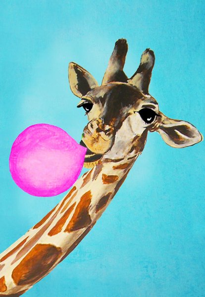 Жираф с жвачкой