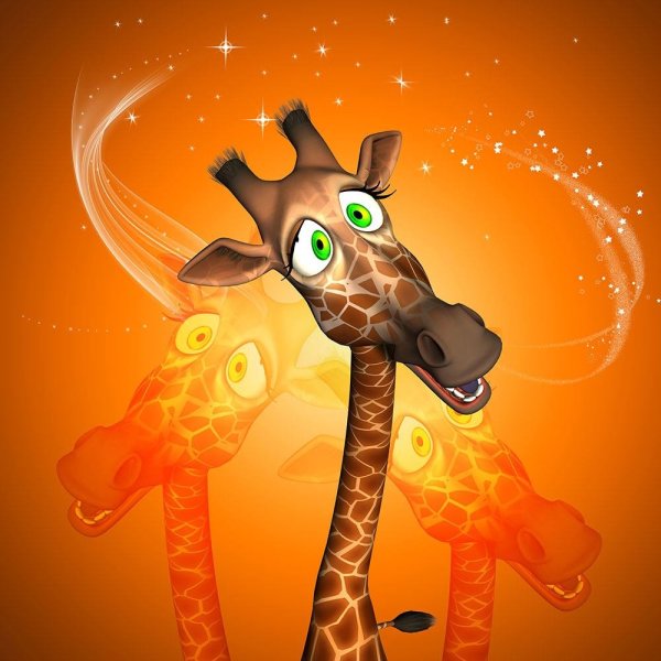 Жираф с фотоаппаратом