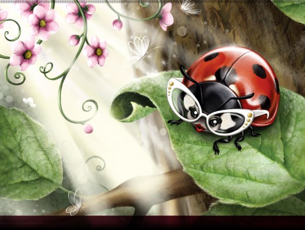 Божья коровка в очках