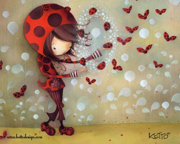 Девочка Божья коровка