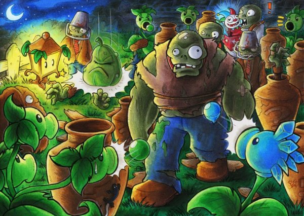 Plants vs Zombies 1 растения