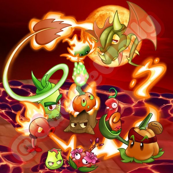 PVZ 2 Огненный Горохострел