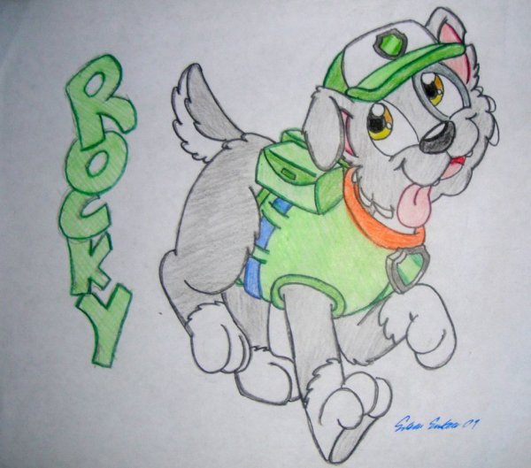 Щенячий патруль арты Рокки