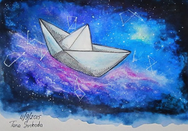 Картина бумажный кораблик