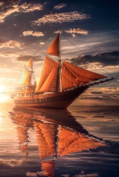 Красивый корабль