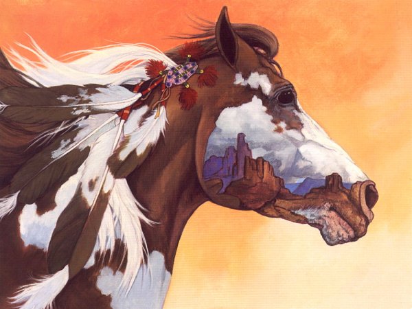 Красивая лошадь арт