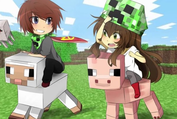 Арт по майнкрафту девочка