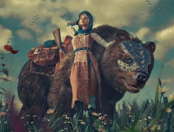 Маша и медведь арты