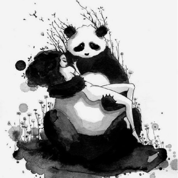 Девушка Панда арт