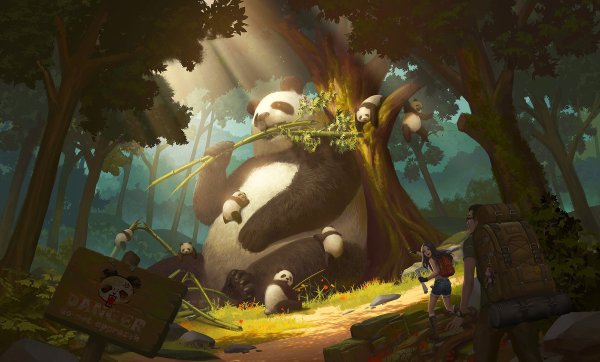 Медведь и Панда фэнтези
