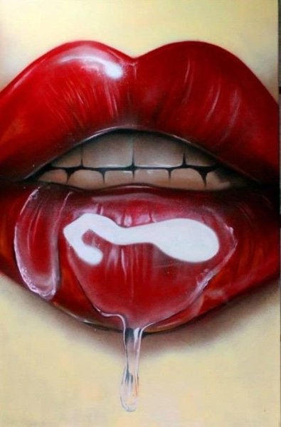 Женские губы арт