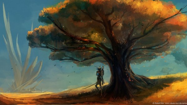 Одинокое дерево фэнтези
