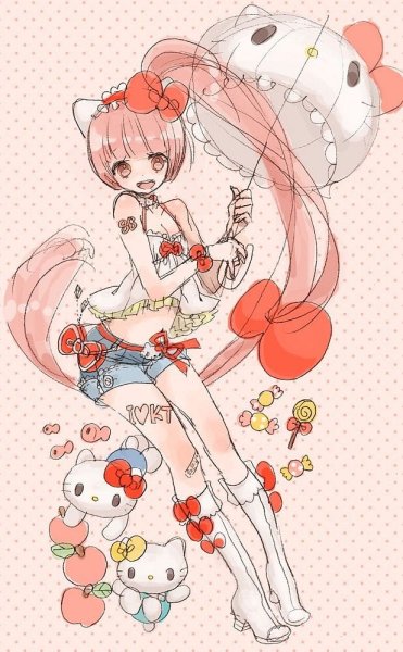 Аниме девочка Хэллоу Китти
