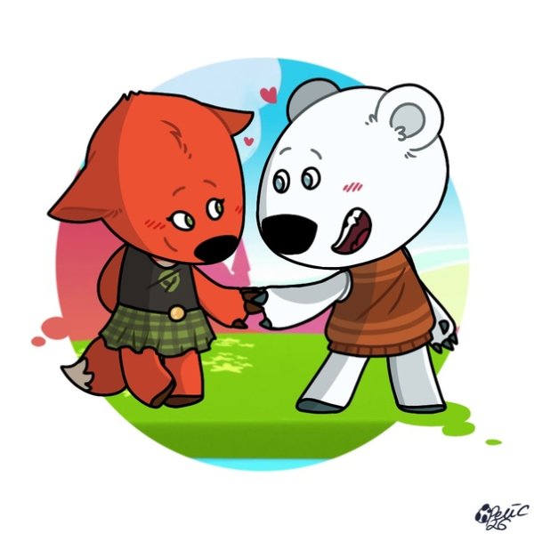 Лисичка и Кеша Мимимишки шип арт