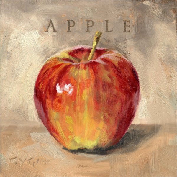 Яблоко арт рисунок