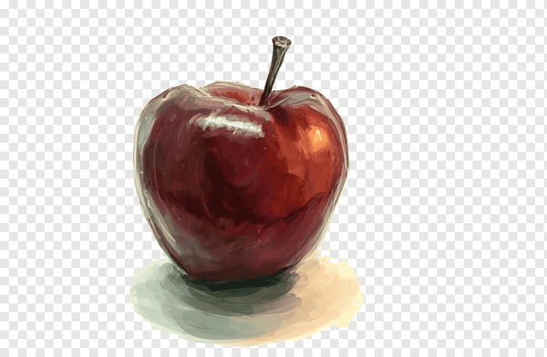 Акварельное яблоко без фона