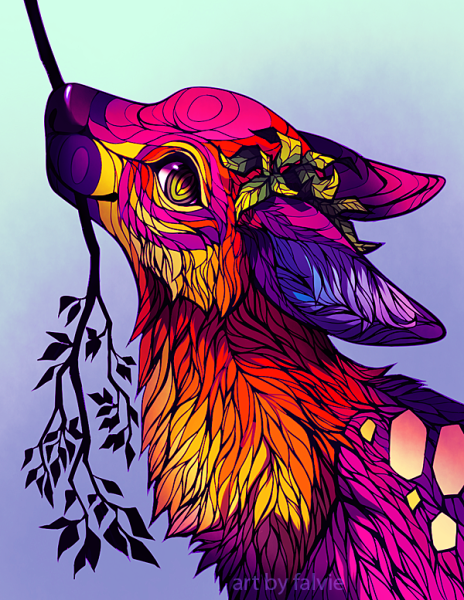 Разноцветные животные арт