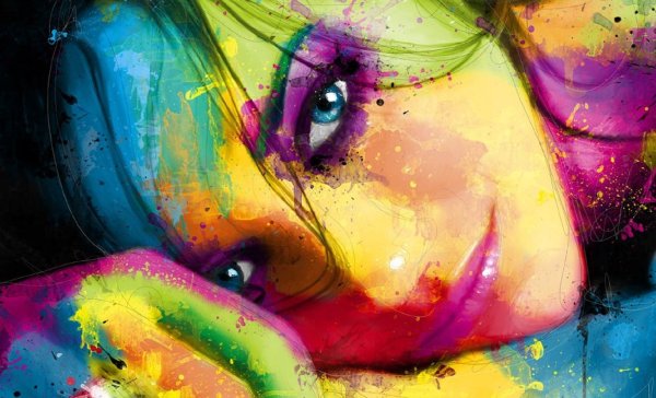 Девушка в ярких красках