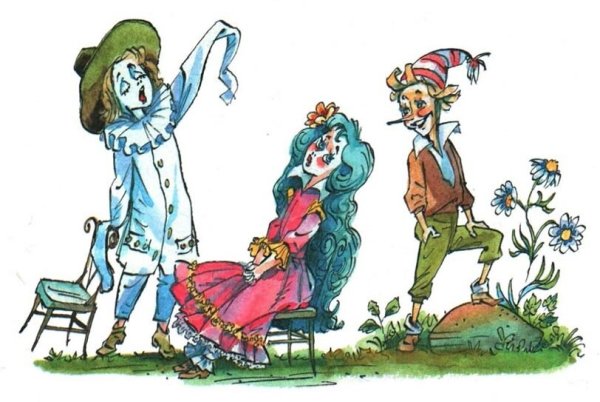 Буратино Мальвина и Пьеро