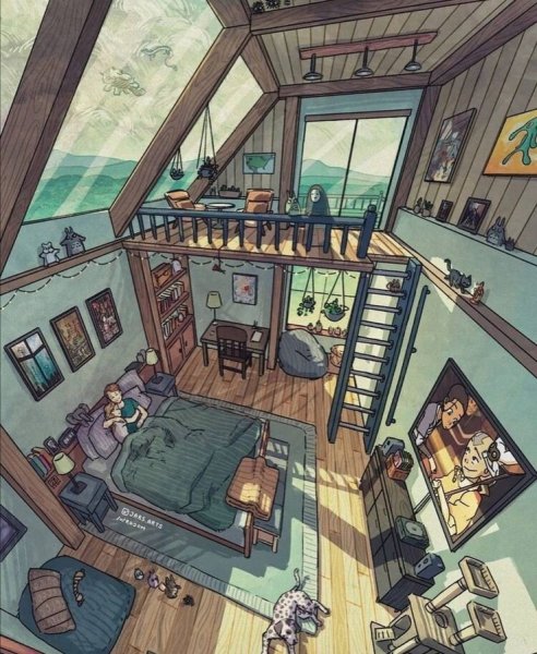 Арт уютного интерьера