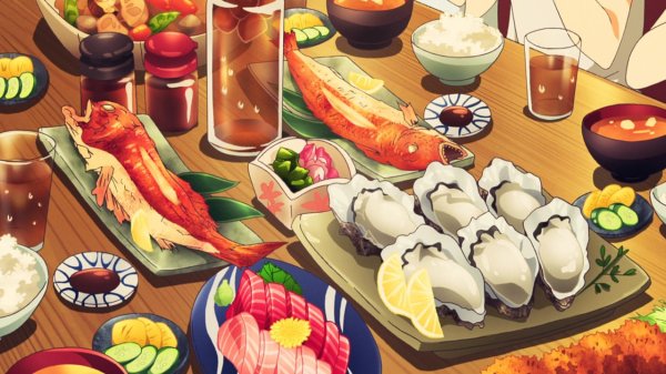 Аниме еда без людей