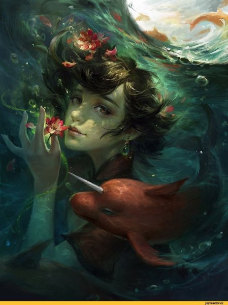 По ту сторону океана большая рыба и бегония