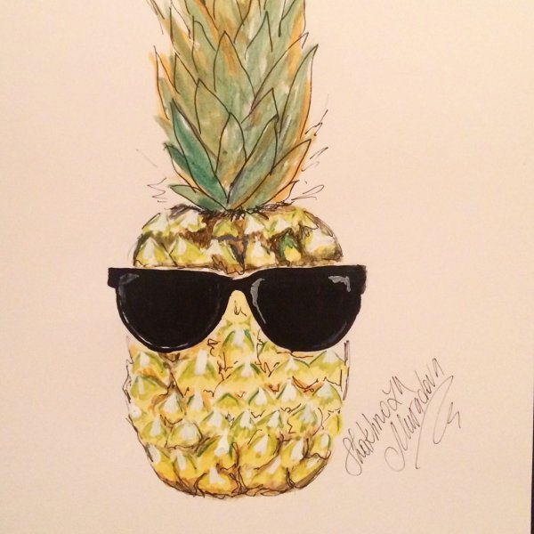 Квин и ананас арт