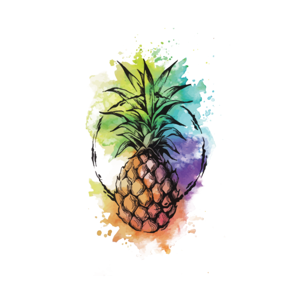 Ананас арт рисовка