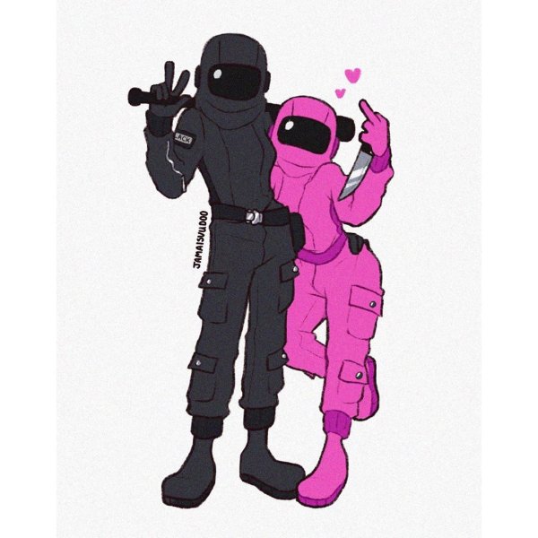 Ава розовый человек