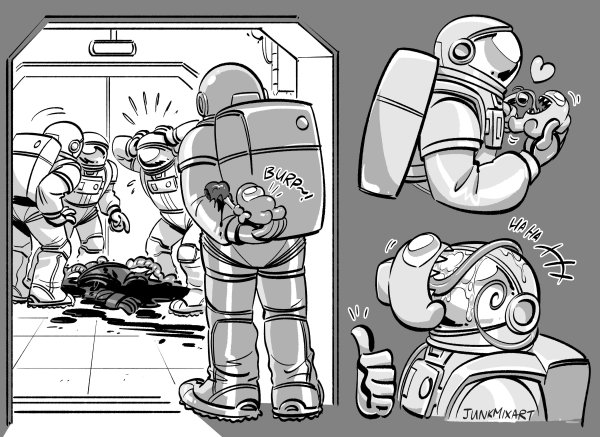 Among us комиксы космонавты