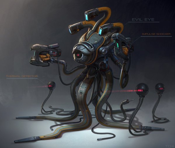 Робот паук арт биопанк
