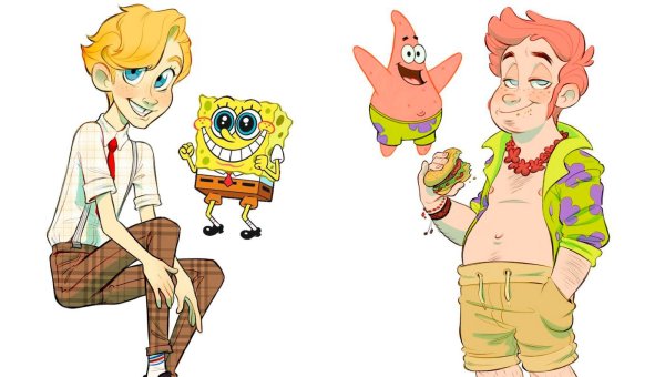 Губка Боб и Патрик хуманизация