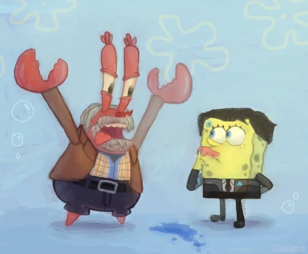 Сквидвард и Мистер Крабс шип