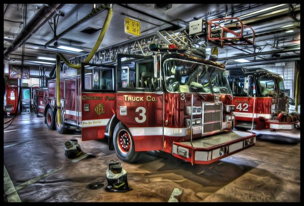 Крутая пожарная машина арт