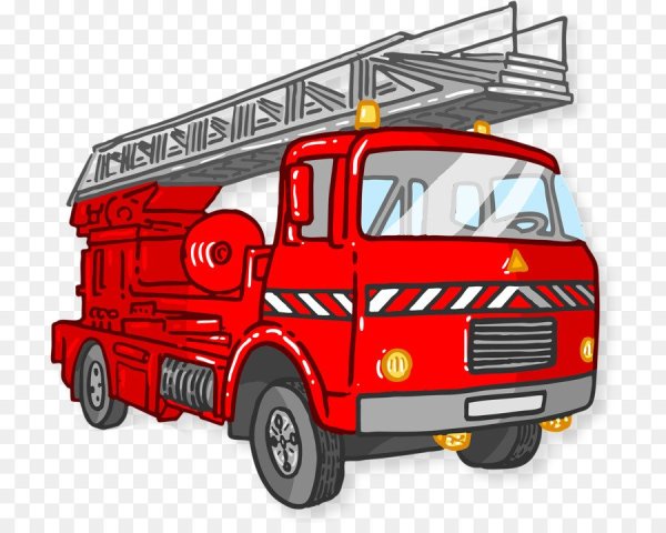 Пожарная машина мультяшная