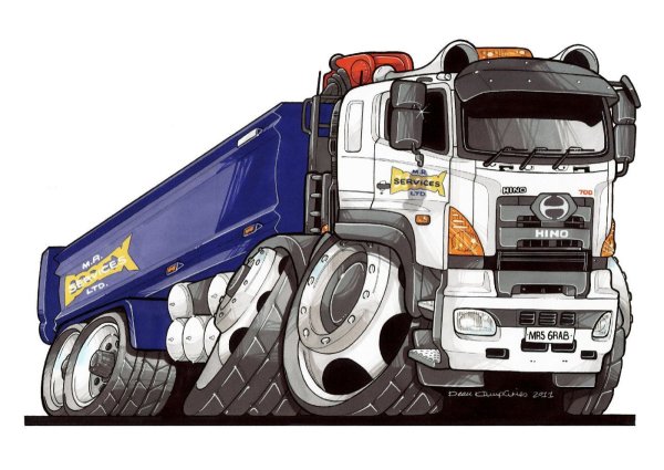 Нарисовать самосвал ман