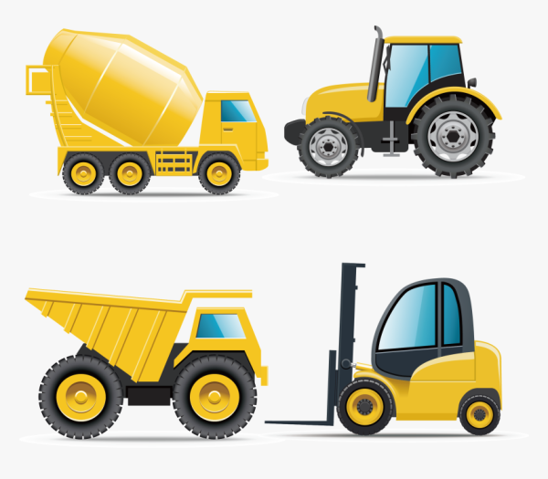 Самосвал сбоку вектор