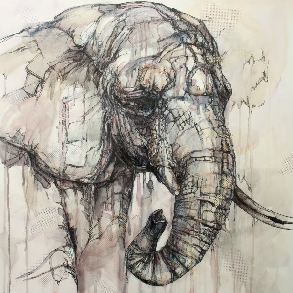 Голова слона арт