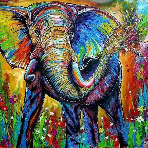 Индийский слон картина