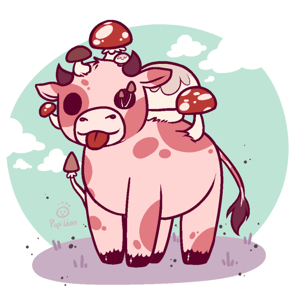 Грибная корова арт
