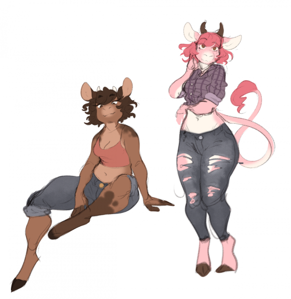 Девушка корова арт