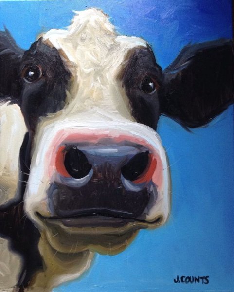 Корова картина маслом