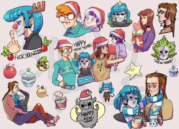 Стикеры Салли фейс