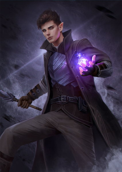 Эльф Колдун арт мужчина ДНД