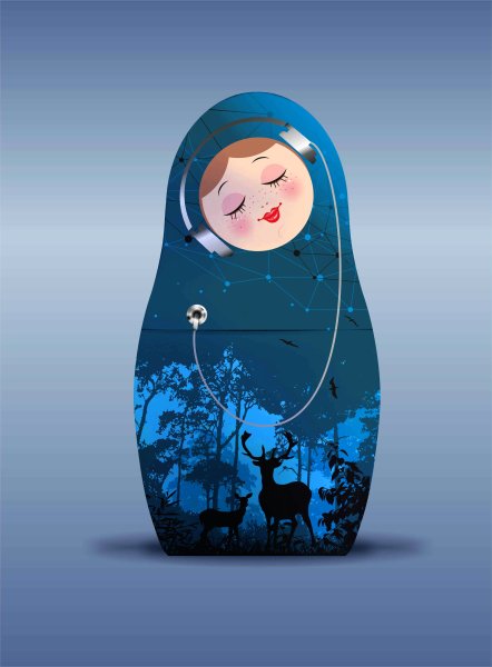 Матрешка в современном стиле