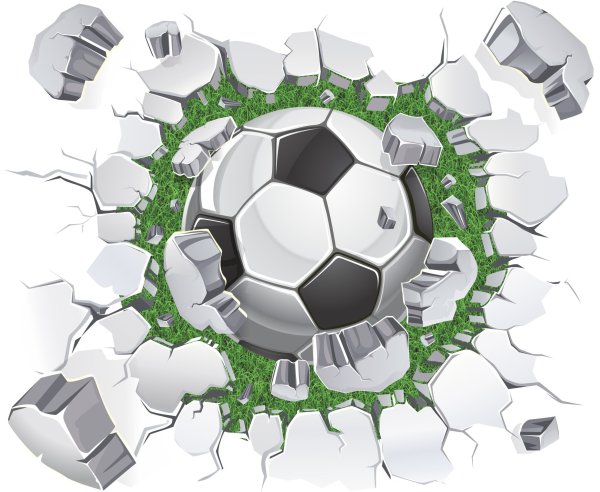 Футбольный мяч абстракция