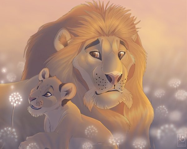 Король Лев аниме львицы и львята
